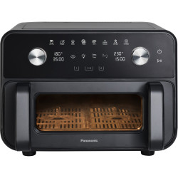 Friteuză cu aer cald Flex Air Panasonic, NF-BC1000KXE, 9,6l , 2 zone independente, gătire cu abur, negru