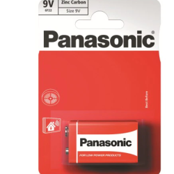 Baterii Zinc Carbon Panasonic,  9V, 6F22RZ/1BP