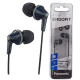 Cumpara acum Casti Audio In Ear,  RP-HJE125E-K, cu fir, Negru, Panasonic la doar 49.58, Beneficiezi de cel mai bun pret si livrare rapida in toata tara